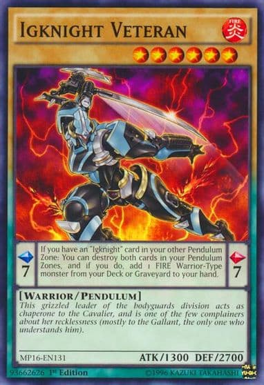 Igknight Veteran 2016 Mega-Tins Mega Pack Yu-Gi-Oh! card