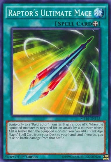 Raptors Ultimate Mace 2016 Mega-Tins Mega Pack Yu-Gi-Oh! card