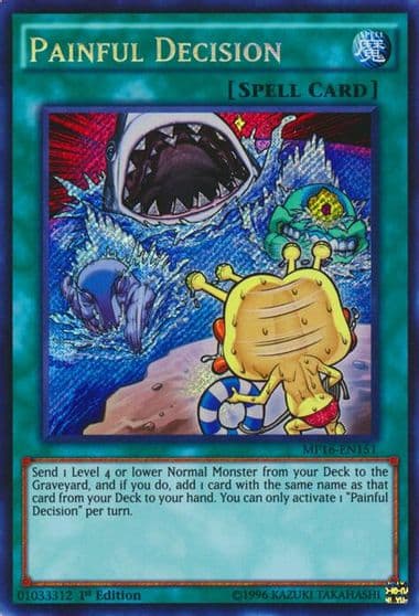 Painful Decision 2016 Mega-Tins Mega Pack Yu-Gi-Oh! card