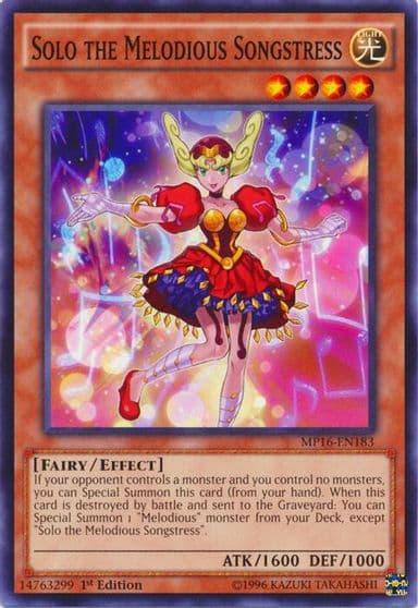Solo the Melodious Songstress 2016 Mega-Tins Mega Pack Yu-Gi-Oh! card