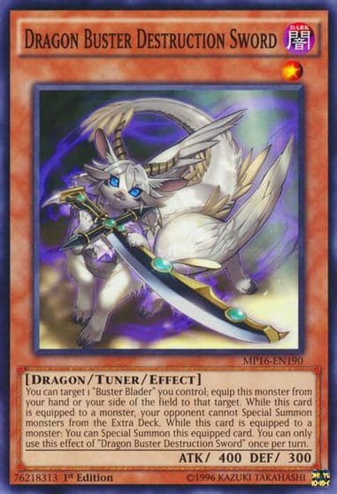 Dragon Buster Destruction Sword 2016 Mega-Tins Mega Pack Yu-Gi-Oh! card