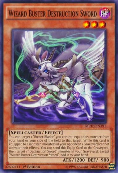 Wizard Buster Destruction Sword 2016 Mega-Tins Mega Pack Yu-Gi-Oh! card
