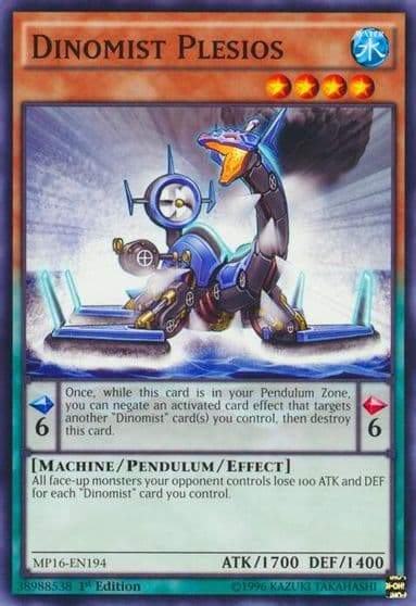 Dinomist Plesios 2016 Mega-Tins Mega Pack Yu-Gi-Oh! card