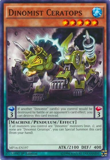 Dinomist Ceratops 2016 Mega-Tins Mega Pack Yu-Gi-Oh! card