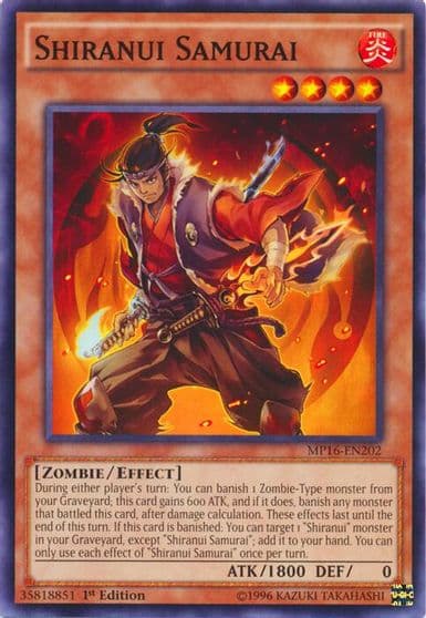 Shiranui Samurai 2016 Mega-Tins Mega Pack Yu-Gi-Oh! card