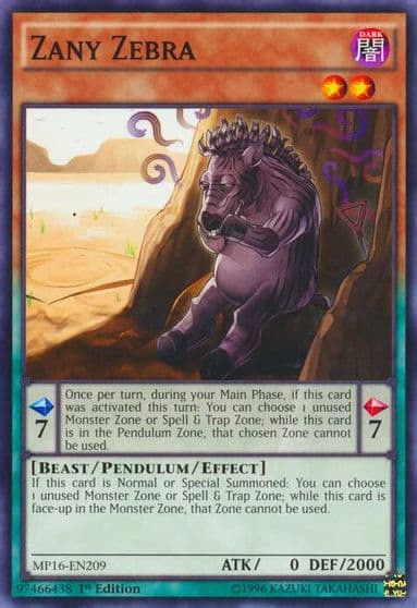Zany Zebra 2016 Mega-Tins Mega Pack Yu-Gi-Oh! card