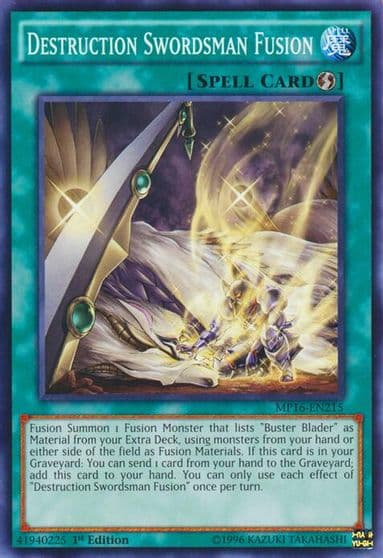Destruction Swordsman Fusion 2016 Mega-Tins Mega Pack Yu-Gi-Oh! card