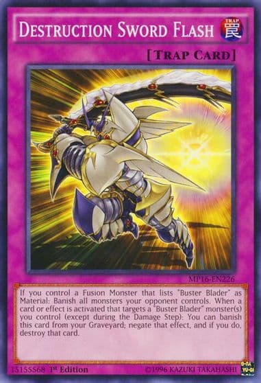 Destruction Sword Flash 2016 Mega-Tins Mega Pack Yu-Gi-Oh! card