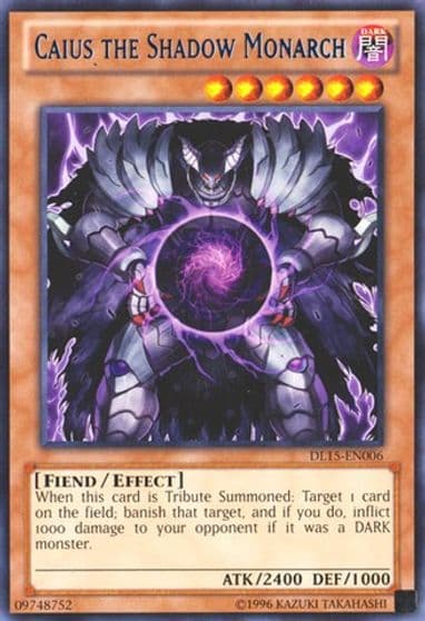 Caius the Shadow Monarch Blue Duelist League Promo Yu-Gi-Oh! card