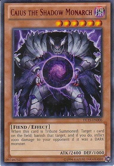 Caius the Shadow Monarch Red Duelist League Promo Yu-Gi-Oh! card