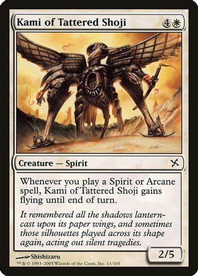 Kami of Tattered Shoji Betrayers of Kamigawa Magic card