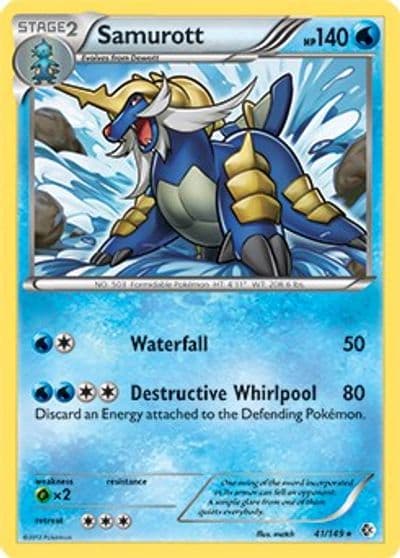 Samurott (BW Boundaries Crossed) Deck Exclusives Pokemon card