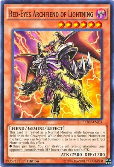 Red Eyes Archfiend of Lightning Legendary Decks II Yu-Gi-Oh! card