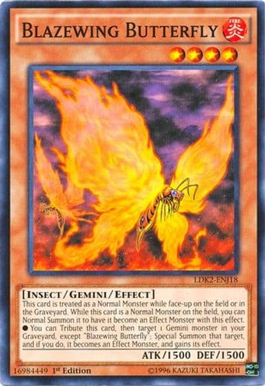 Blazewing Butterfly Legendary Decks II Yu-Gi-Oh! card