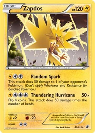 Zapdos (BW Legendary Treasures) Deck Exclusives Pokemon card