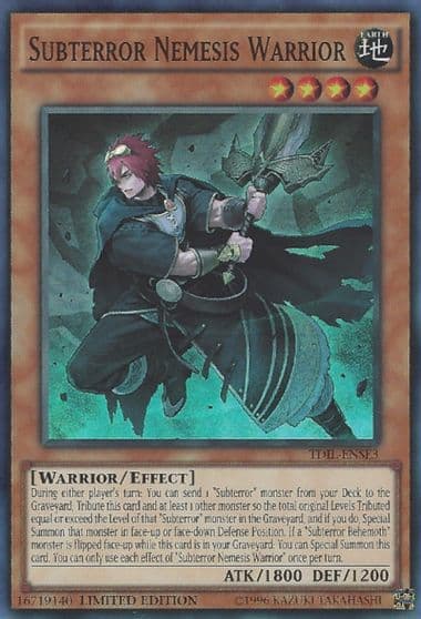 Subterror Nemesis Warrior Super Rare The Dark Illusion Yu-Gi-Oh! card