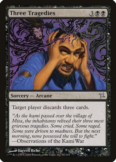 Three Tragedies Betrayers of Kamigawa Magic card