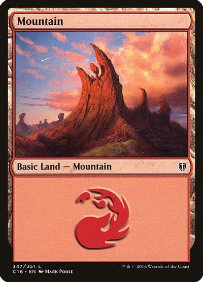 Mountain 347 Commander 2016 Magic card