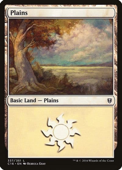 Plains 337 Commander 2016 Magic card
