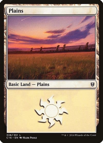 Plains 338 Commander 2016 Magic card