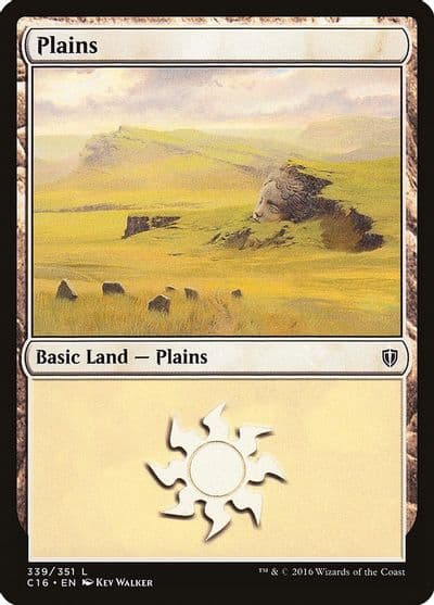 Plains 339 Commander 2016 Magic card
