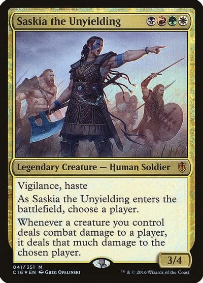 Saskia the Unyielding Commander 2016 Magic card