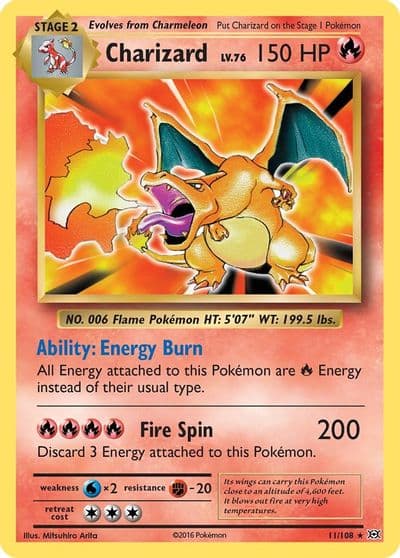Charizard XY - Evolutions Pokemon card