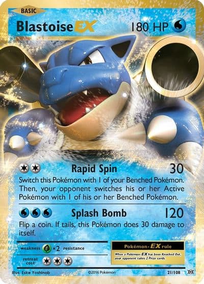 Blastoise EX XY - Evolutions Pokemon card