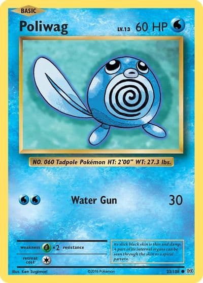 Poliwag XY - Evolutions Pokemon card