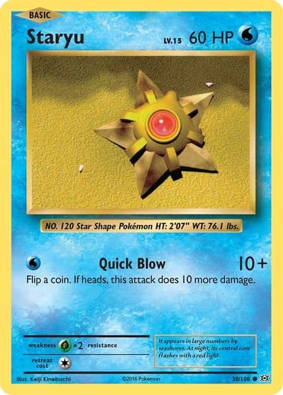 Staryu XY - Evolutions Pokemon card