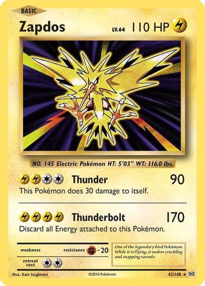 Zapdos XY - Evolutions Pokemon card