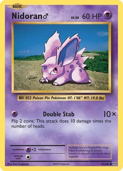 Nidoran M XY - Evolutions Pokemon card