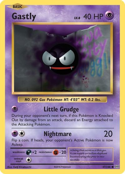 Gastly XY - Evolutions Pokemon card