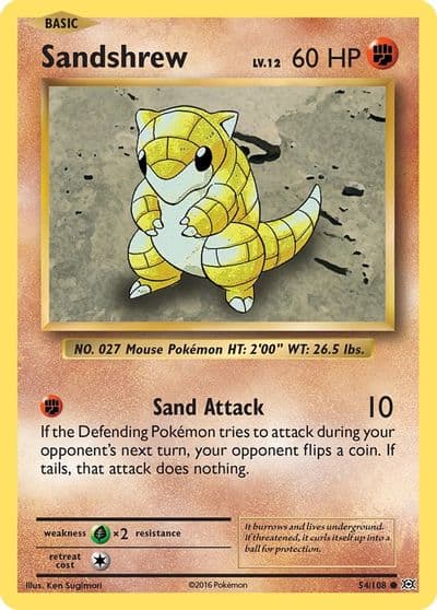 Sandshrew XY - Evolutions Pokemon card