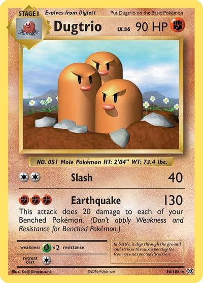 Dugtrio XY - Evolutions Pokemon card
