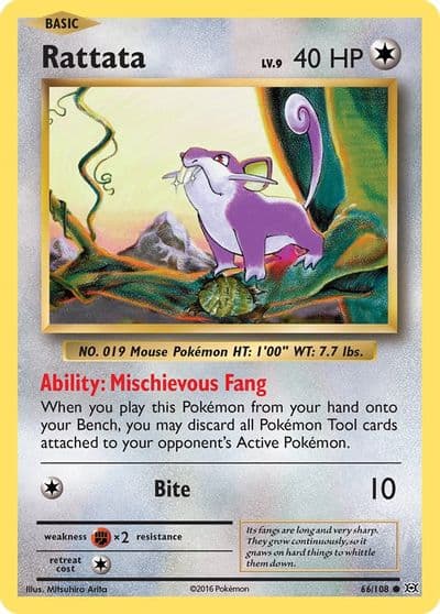 Rattata XY - Evolutions Pokemon card