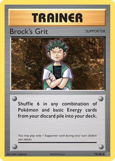 Brock's Grit XY - Evolutions Pokemon card
