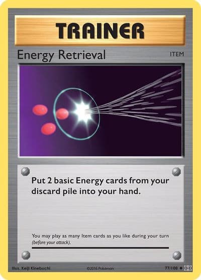 Energy Retrieval XY - Evolutions Pokemon card