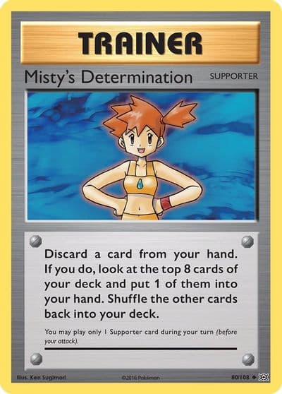 Misty's Determination XY - Evolutions Pokemon card