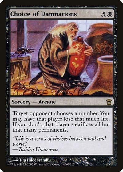 Choice of Damnations Saviors of Kamigawa Magic card