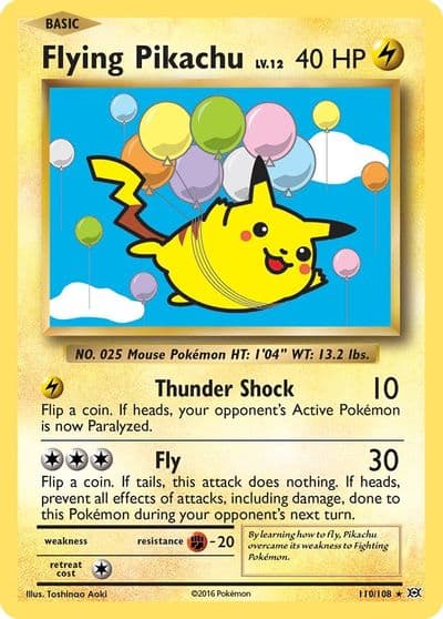Flying Pikachu XY - Evolutions Pokemon card