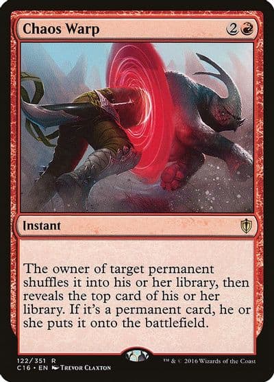 Chaos Warp Commander 2016 Magic card