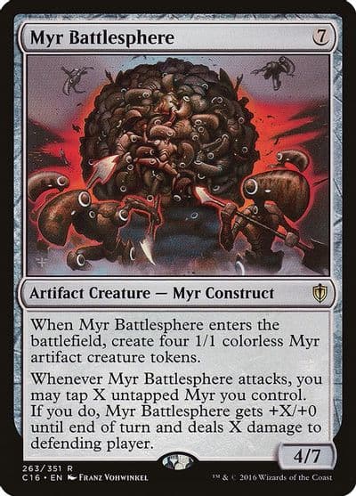 Myr Battlesphere Commander 2016 Magic card