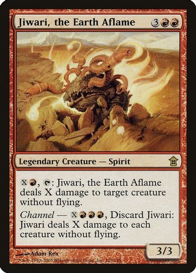 Jiwari the Earth Aflame Saviors of Kamigawa Magic card