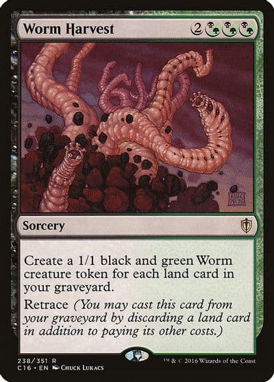 Worm Harvest Commander 2016 Magic card