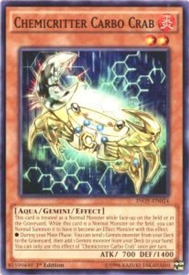 Chemicritter Carbo Crab Invasion: Vengeance Yu-Gi-Oh! card