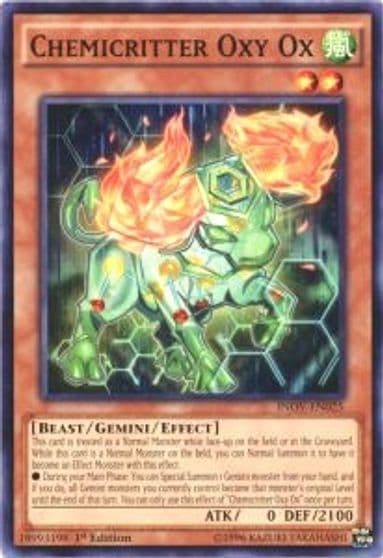 Chemicritter Oxy Ox Invasion: Vengeance Yu-Gi-Oh! card