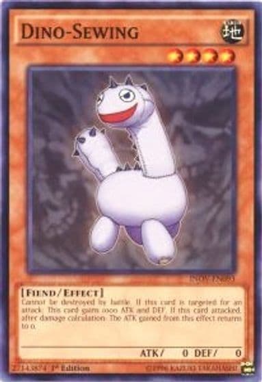 Dino Sewing Invasion: Vengeance Yu-Gi-Oh! card