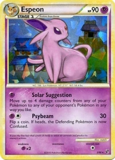 Espeon (HGSS Undaunted - Cracked Ice Holo) Deck Exclusives Pokemon card