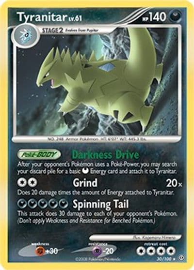 Tyranitar (DP Stormfront) Deck Exclusives Pokemon card